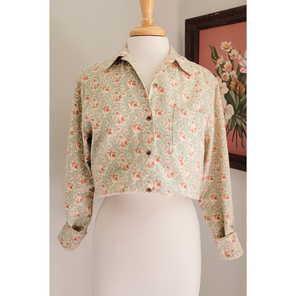 80s Ralph Lauren Floral 1980s Vintage Cotton Flannel Long Sleeve Button Down Top - Picture 14 of 14